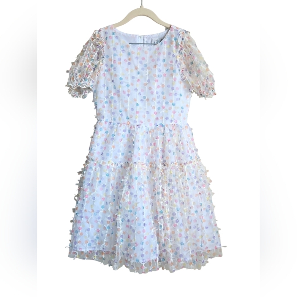 Blush Rainbow Polka Dot Girl's Dress Size 7